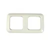A cream-colored double-gang light switch frame is shown against a white background. Anteprima dell’immagine prodotto