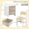 GOPLUS Kindertisch mit 2 Stühlen, 3tlg. Kindersitzgruppe Produktbild-Vorschau 5