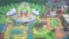 A colorful overhead view of a board game map, featuring a town and a park area with cherry blossom trees. Produktbild-Vorschau