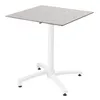 Quadratischer Gartentisch 70 x 70 cm neigbar hellgrau Produktbild-Vorschau 1