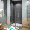 120X195cm Drehtür Falttür Schwenktür Eckeinstieg Dusche Produktbild-Vorschau 2