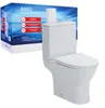 WC-Kombination Set Paros Tiefspüler ohne Spülrand weiß Produktbild-Vorschau 3