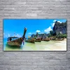 Glasbilder 120x60 Wandbild Druck auf Glas Boote Meer Strand Produktbild-Vorschau 2