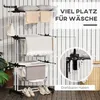 HOMCOM Wäscheständer Kleiderständer mit Rollen Produktbild-Vorschau 4