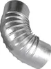 Kaminrohrbogen 90° fest ohne Tür Ø120mm silber Produktbild-Vorschau 1