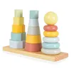 Tooky Toy Holz-Stapelturm-Set TKF008B, Formsortierer, bunte Produktbild-Vorschau 3
