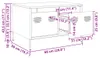 vidaXL Mobile TV nero 68x50x43,5 cm Acciaio laminato a Anteprima dell’immagine prodotto 8