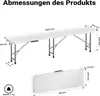 Wiltec składana ławka 180x30x43 cm ławka kempingowa Podgląd zdjęcia produktu 3
