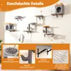 COSTWAY 6 PCS Mur d'escalade pour chats, mur d'arbre à chat Voir les images du produit 8