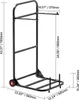 A diagram of a black metal chair cart with dimensions indicated by text and lines. Anteprima dell’immagine prodotto