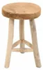Holzhocker - D30 x H45 cm - natur - Teakholz - Sitzhocker - Produktbild-Vorschau 1