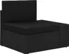 vidaXL 4-tlg. Garten-Lounge-Set Poly Rattan Schwarz Produktbild-Vorschau 5
