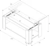 CALICOSY -  Couchtisch mit hochklappbarer Tischplatte L102 Produktbild-Vorschau 13
