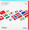 A product shot of magnetic blocks shaped like various country flags, arranged on a white background. Náhled obrázku produktu