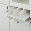 Merax Vitrine élégante en verre avec 2 tiroirs et 4 portes Voir les images du produit 9