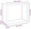 vidaXL Houtopslagrek, 100x40x80 cm, weerbestendig staal Productafbeelding-voorbeeld 7