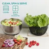 Navaris Salatschleuder mit Deckel - Salatschleuder Produktbild-Vorschau 5