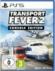The image shows the front cover of the Transport Fever 2 video game for PlayStation 5. Produktbild-Vorschau