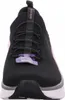 A close-up front view of a black Skechers sneaker with pink accents. Náhled obrázku produktu
