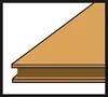 A close-up, angled view of a multi-layered object, possibly a cutting tool or a material sample, with distinct brown and tan layers. Voir les images du produit