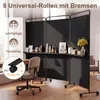 COSTWAY 3-delige roomdivider op wielen, inklapbare Productafbeelding-voorbeeld 5