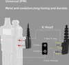 Diagram showing a 2-pin connector for a walkie-talkie headset, with measurements and labels. Produktbild-Vorschau