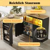MODFU Moderner Bartisch Küchenschrank mit LED-Beleuchtung Produktbild-Vorschau 6