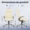 Chaise de bureau ergonomique, coussin d’assise épais de Voir les images du produit 3