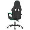 vidaXL Gaming-Stuhl mit Fußstütze Schwarz und Grün Produktbild-Vorschau 5