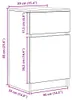 vidaXL Nočné stolíky 2 ks dub Sonoma 39x35x65 cm Materiál Náhľad obrázku produktu 8