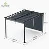 Blumfeldt Pergola 3x4 m, Pergola 4x3 avec Toit en Polyester Voir les images du produit 7