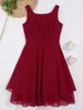 Mädchen Sommer Kleid Gr. 164 Cm Chiffon Ärmellos Partykleid Produktbild-Vorschau 3
