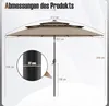 Parasol COSTWAY 300 cm z oświetleniem słonecznym LED i Podgląd zdjęcia produktu 3