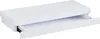 A white floating shelf with an open drawer, shown from a diagonal angle against a white background. Náhled obrázku produktu