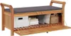 Panchina da giardino con cuscini 126 cm in legno massiccio Anteprima dell’immagine prodotto 4