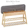 Relaxdays Schuhbank f. 8 Paare, 2 Ablagen, klappbares Produktbild-Vorschau 8