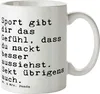 Mr. & Mrs. Panda Tasse Sport gibt dir das... - Weiß - Produktbild-Vorschau 1