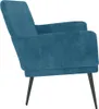 vidaXL Lavice modrá 108x79x79 cm Velvet Náhled obrázku produktu 4