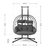 Juskys Doppelhängesessel Aria - Polyrattan Hängesessel mit Produktbild-Vorschau 9