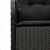 9-tlg. Garten-Essgruppe mit Kissen Schwarz Poly Rattan Produktbild-Vorschau 5
