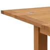 A close-up of a wooden table's edge and leg. Podgląd zdjęcia produktu