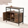 COSTWAY Sideboard Holz, Küchenschrank mit 3 Haken, Kommode Produktbild-Vorschau 7