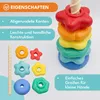KRUMAD Stapelturm Kinder, Steckspiel mit Ringen, Produktbild-Vorschau 3