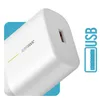 A close-up of a white OPPO SuperVOOC fast charger with a USB-A port. Produktbild-Vorschau