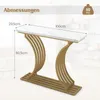 COSTWAY Goldener Eingangstisch, 100 cm langer moderner Produktbild-Vorschau 7