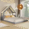 Cama infantil con forma de casa, de 140 x 200 cm, con dosel Vista previa de la imagen del producto 1