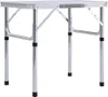vidaXL Klappbarer Campingtisch Weiß Aluminium 60x45 cm Produktbild-Vorschau 7