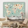 MuchoWow® - Leinwandbilder - Erde - Weltkarte Kinder - Produktbild-Vorschau 7
