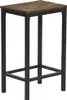A high-top table with a wooden top and black metal legs, shown against a white background. Náhled obrázku produktu
