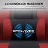 A close-up of a lumbar support pillow for a gaming chair, with text overlay. Produktbild-Vorschau